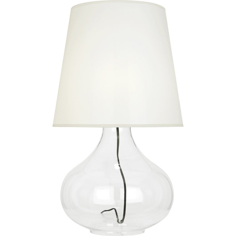 June Table Lamp, White, 30.63" H x 15.75" W x 15" D
