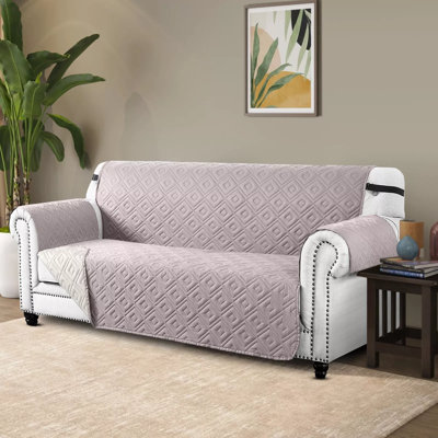 Reversible Waterproof Sofa Cover – Quilted Anti-Slip Couch Protector with Adjustable Strap