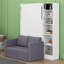 Sabrinna Murphy Bed Wall Bed with Sofa, with Shelves-1883525078