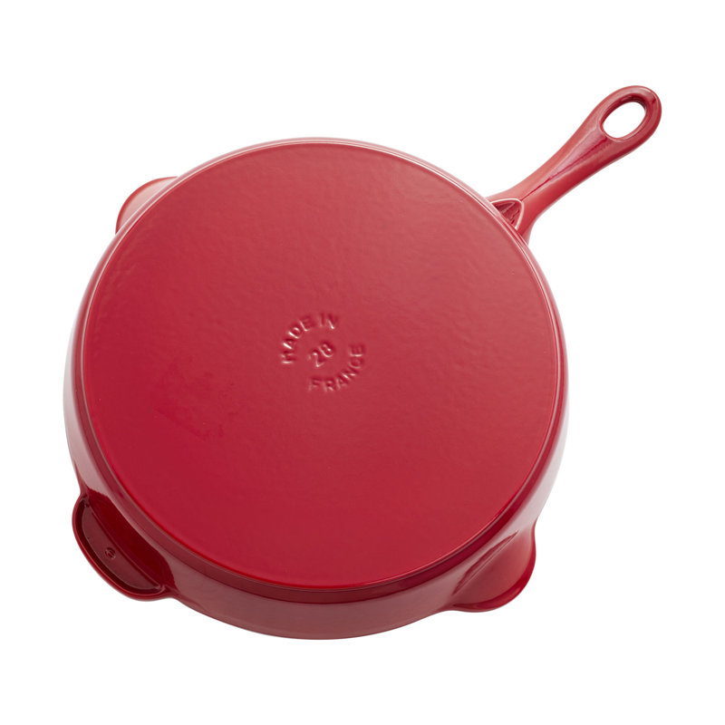 Pans Cast Iron Traditional Deep Frypan, Cherry, 11"