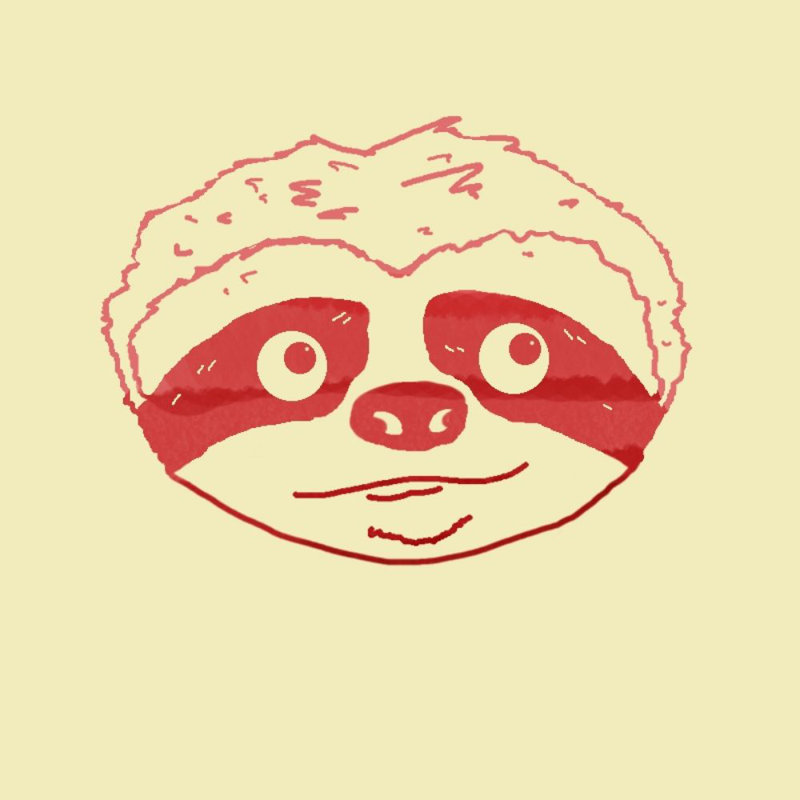 Slothie 2 - Wrapped Canvas Painting, 30cm H x 30cm W x 3.8cm D