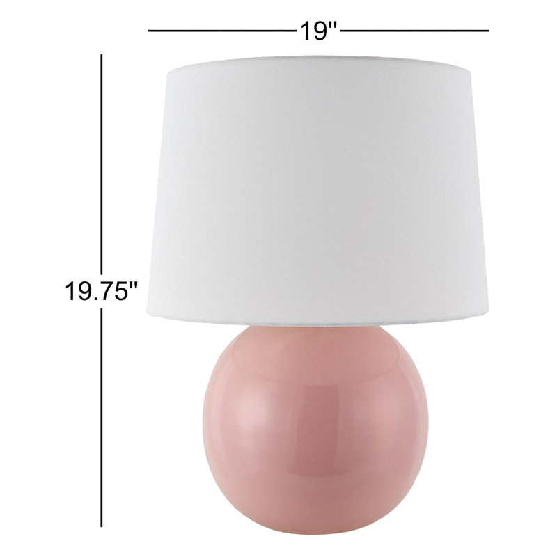 Lampe de table sphérique Havrilka, Rose