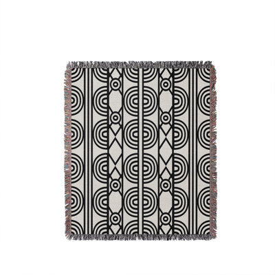 Idia Geometric Cotton Throw Blanket