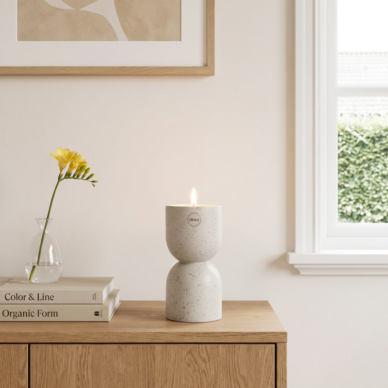 Post Candle Holder, 6.3" H x 3.15" W x 3.15" D