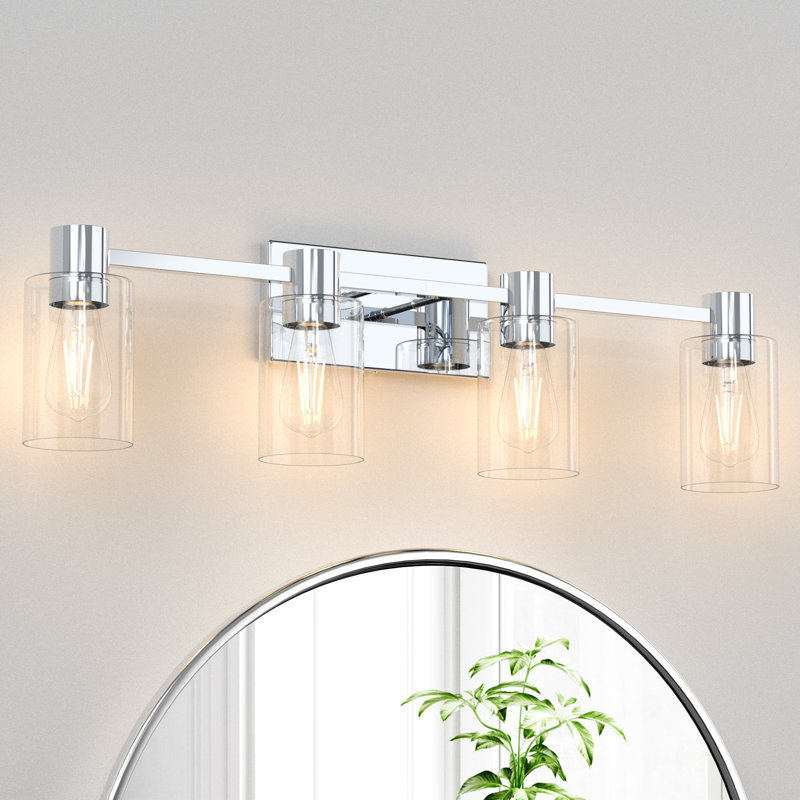 Chalise Vanity Light, Polished Chrome, 4 Lights