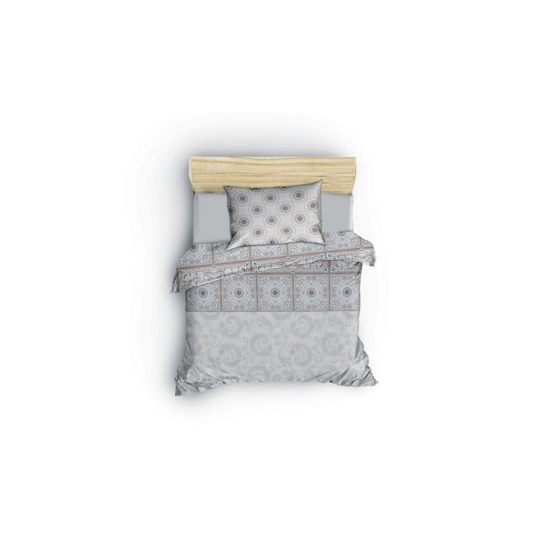 Cotton Paisley Duvet Cover, 135 x 200 cm - 1 Pillowcase 50 x 60 cm