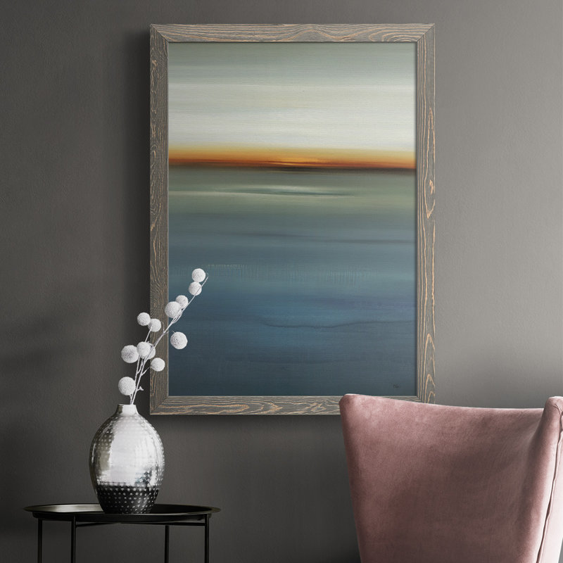 Mantz " Beside The Blue I ", Gray, 43.5" H x 31.5" W x 1" D