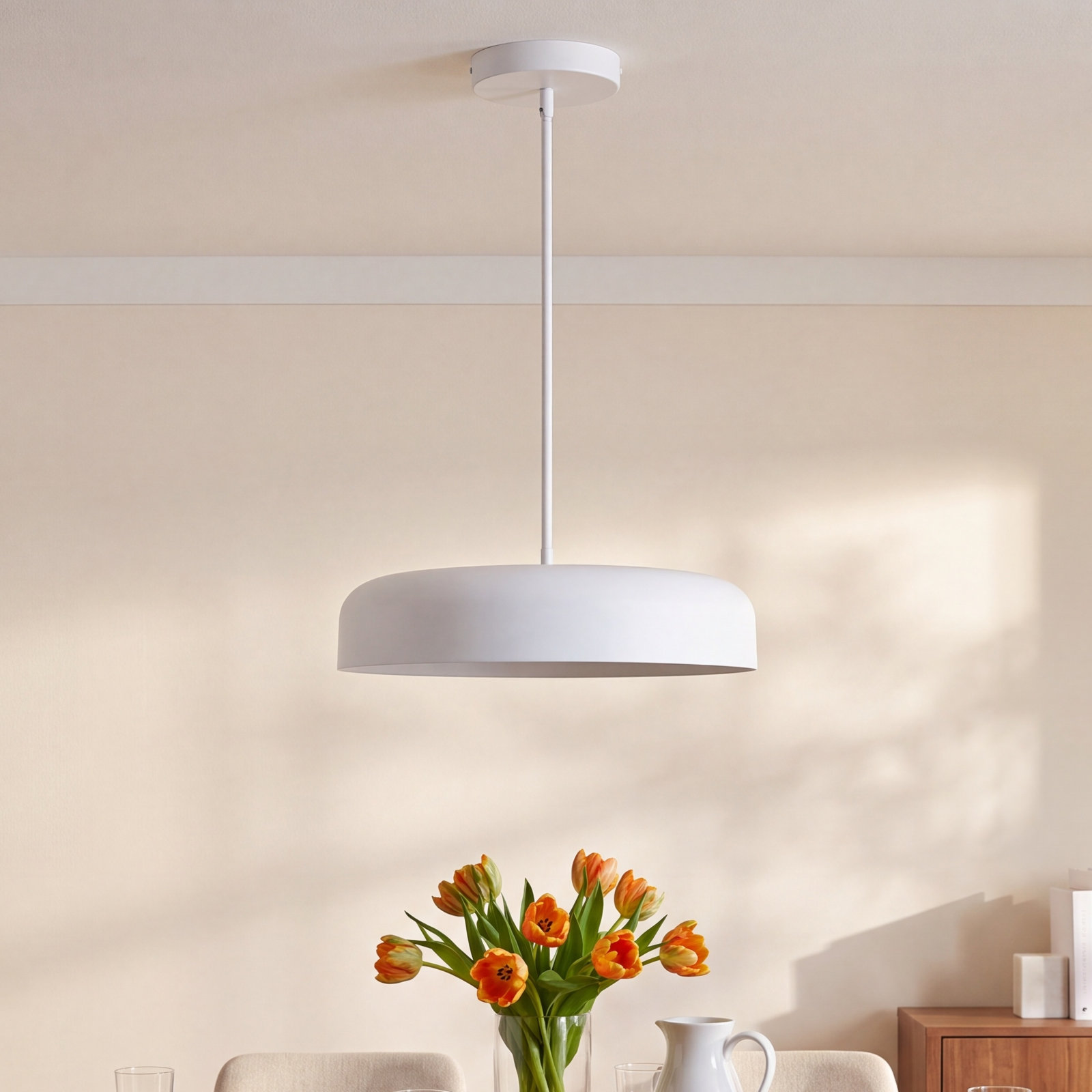 Loghain Single - Light Dimmable Dome Chandelier