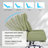 Ergonomic Cross Legged Office Chair With Footrest,leather Big And Tall Executive Chair With Wheels,reversible Armrest And Lumbar Pillow,135° Reclining Computer Wide Desk Chair For Home,office （3D Kneading Massage Head）-850370814