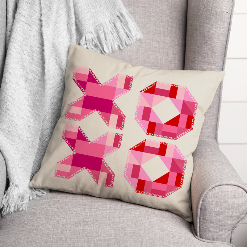 No Pattern And Not Solid Color Reversible Throw Pillow