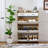 Shoe Cabinet With 3 Hidden Flip Drawers & 2 Storage Drawer,Particle Board Narrow Shoe Storage Cabinet,Freestanding Shoe Organizer Cabinet For Entryway Hallway-759549826