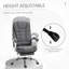 Chaise de bureau en polyester, pivotante, support lombaire, hauteur réglable, appui-tête, repose-pieds, roulettes