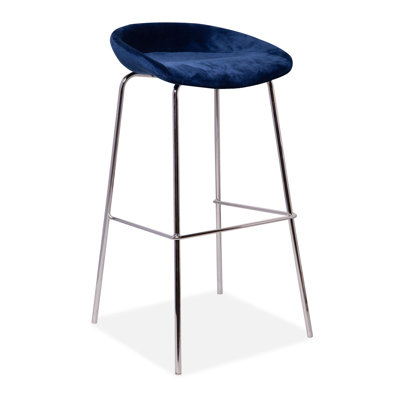 Ceniceros Upholstered Counter Stool with Metal Frame