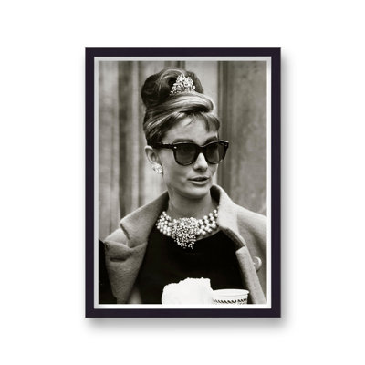 Audrey Hepburn Relaxing Between Takes Breakfast At Tiffany's - Single Picture Frame Print