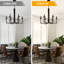 Lustre classique / traditionnel à 6 lumières de style chandelier noir à intensité variable