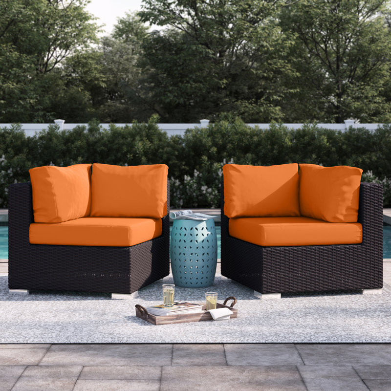 Canapé modulaire d'extérieur Convene, Orange
