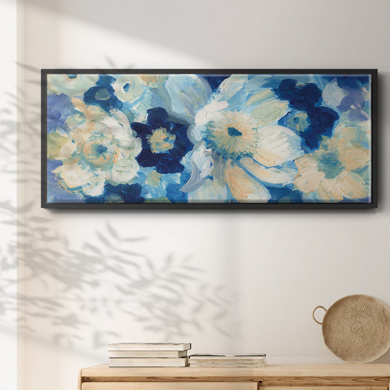 Bleu Nocturne II - toile encadrée, H 8 po x l 20 po