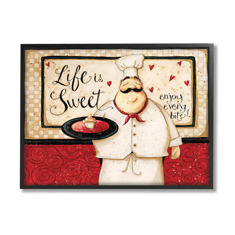 «Life Is Sweet Enjoy Every Bite», art de la giclée encadrée par Dan Dipaolo, H 16 po x l 20 po x P 1,5 po