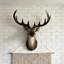 Buste de cerf en résine de 14,57 po de large avec têtes de cerf pour décor de chalet, de chalet et de ferme