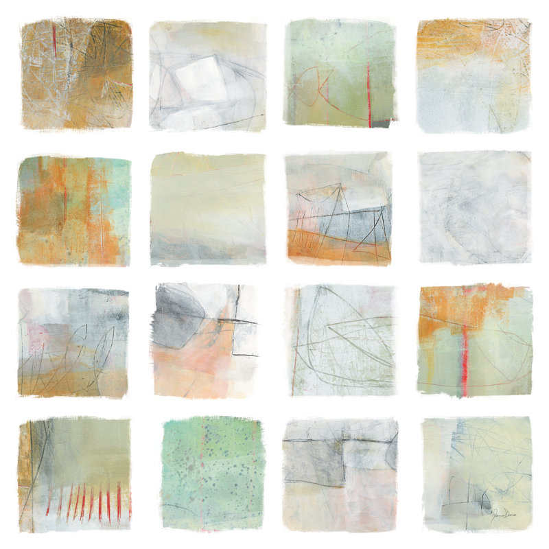 The Misty Fields by Jane Davies - Wrapped Canvas Painting, 30cm H x 30cm W x 3.8cm D