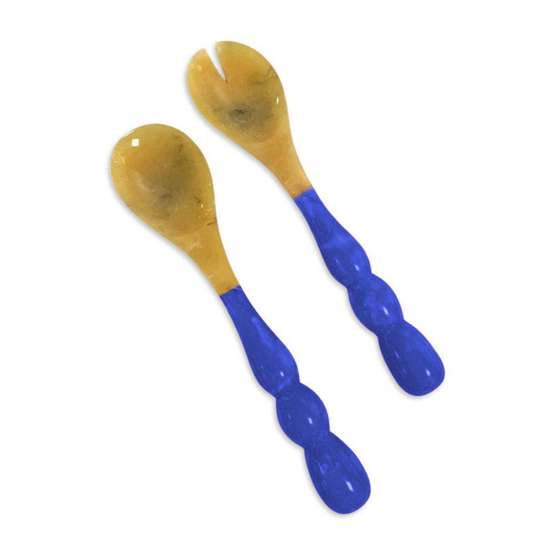 Resin Rio Salad Servers, Blue