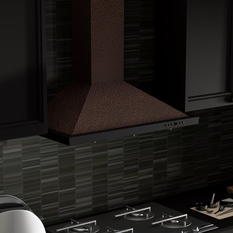 ZLINE 30" Designer Series Fingerprint Resistant Convertible Vent Wall Mount Range Hood, Oil-Rubbed Bronze