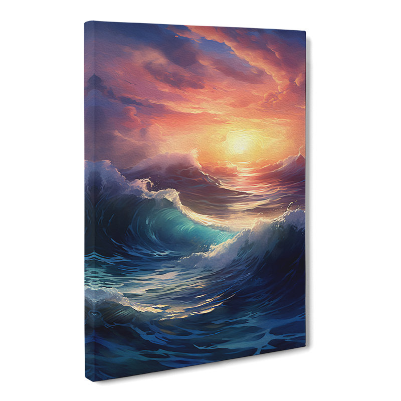 Ocean Digital Art - Wrapped Canvas, 60cm H x 40cm W x 3cm D