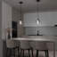 Luminaire suspendu tambour noir à 1 lumière Savino
