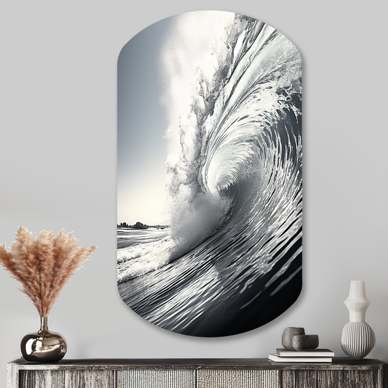 Décoration murale irrégulière en métal Polley - Coastal Beach, H 43 po x l 23 po