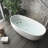 KISRAIS 65"x30" Solid Surface Freestanding Soaking Bathtub-116788123