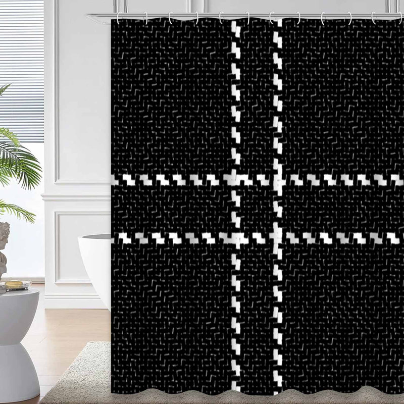 Rideau de douche avec 12 crochets Lumberjack, L 72 po x l 72 po
