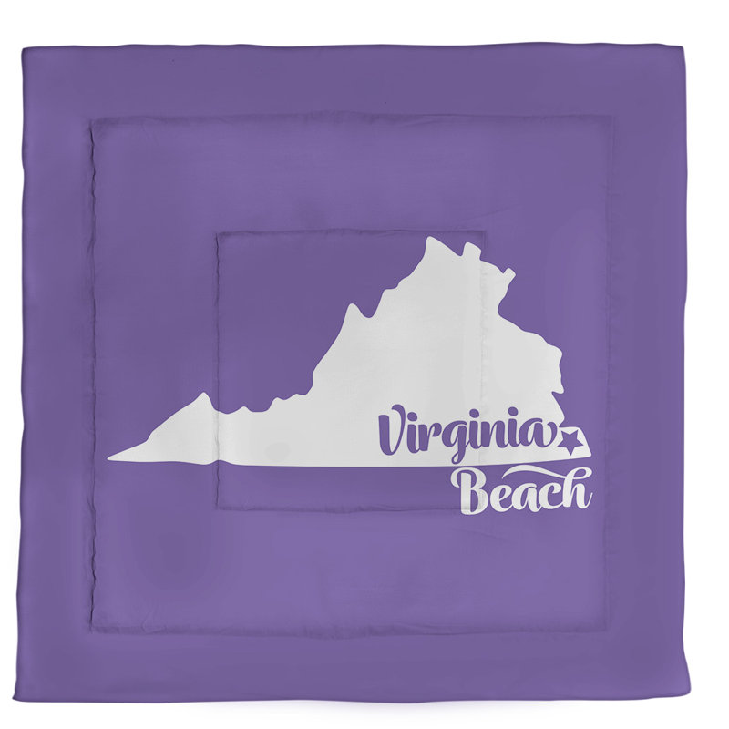 Virginia Polyester Comforter, Queen Comforter, Purple