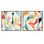 Daimarion - Ensemble de 2 collages carrés abstraits-101845634-101845635