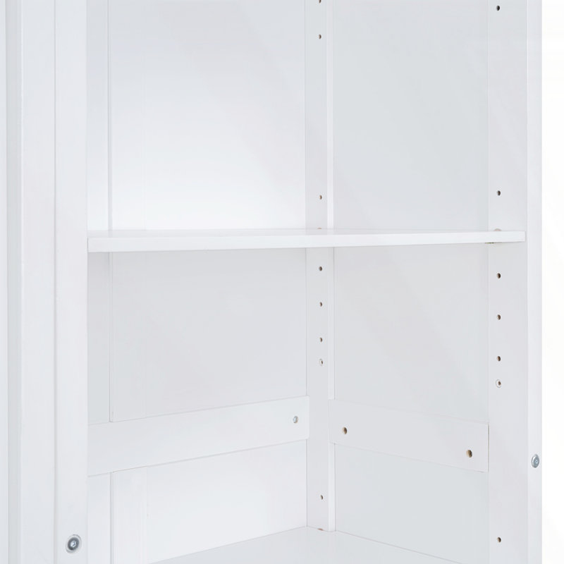 Lit escamotable multifonctionnel avec tablettes, Blanc
