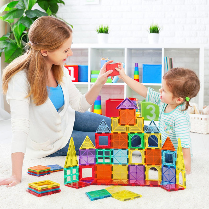 48-Piece Magnetic Tiles Building Set Educational Toys For Your Kids