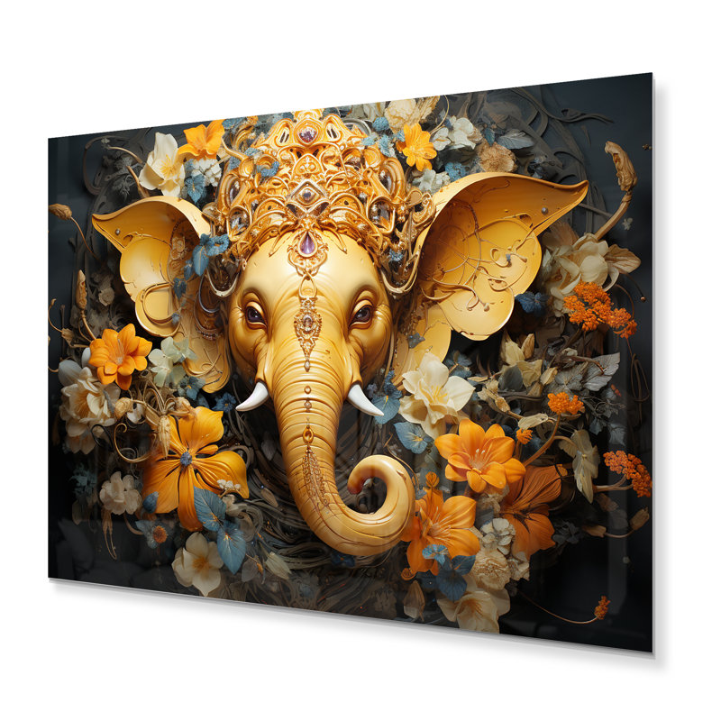 - Reproduction d'art mural en métal Hinduisim, H 24 po x l 32 po x P 1 po