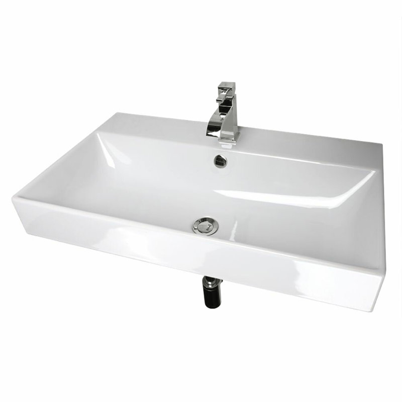 Aquasei 31.75'' L Bathroom Sink, Brushed Stainless Steel