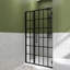 40 po X P 72 po H Porte de douche pivotante sans cadre en noir mat
