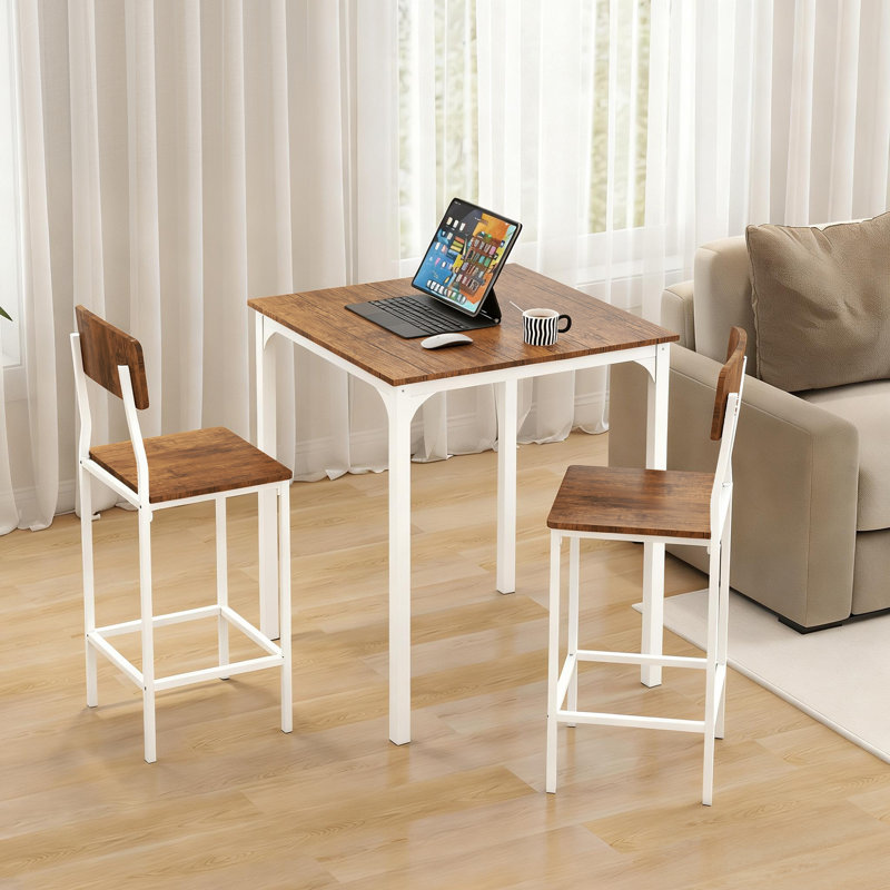 Palumbo 2 - Person Four Leg Dining Set, White