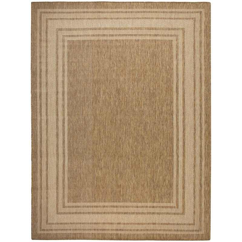 Horizon Indoor/Outdoor Modern Rug, Rectangle 8' x 10', Natural
