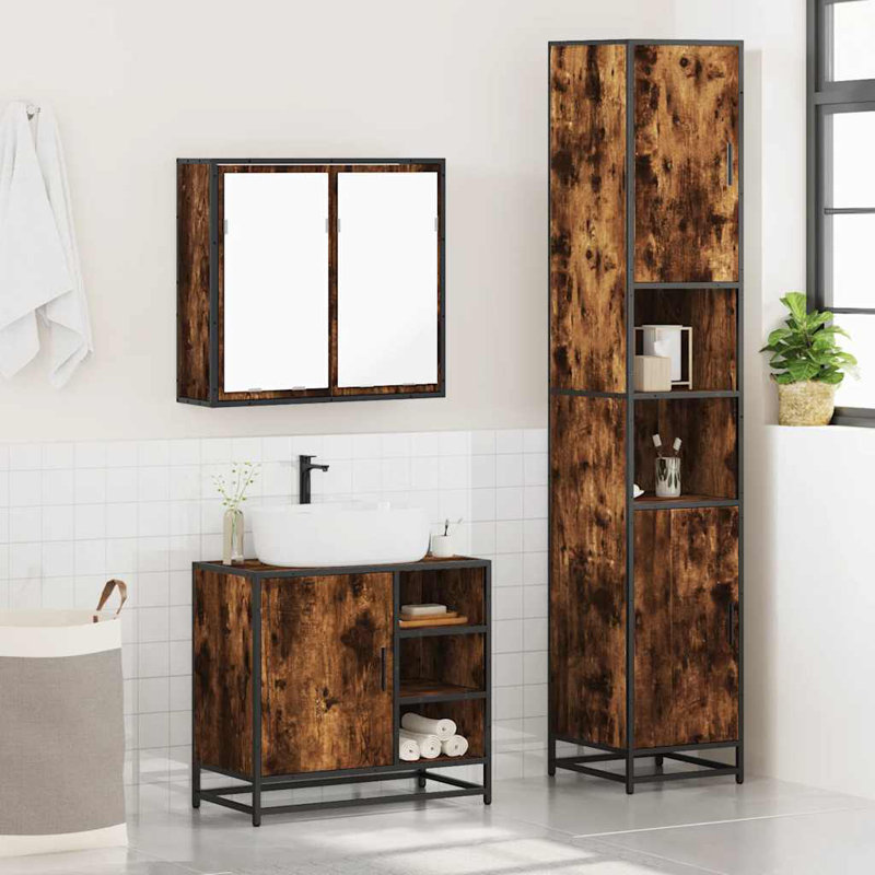 Amauriah Bathroom Furniture Suite, Dark Wood