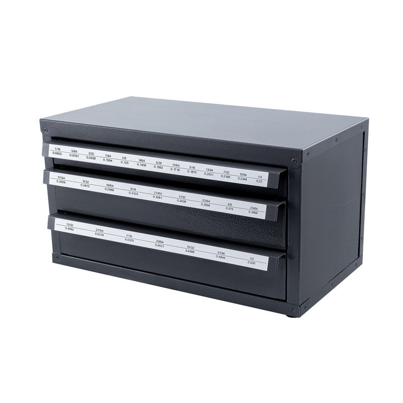 Armoire-distributeur à 3 tiroirs en acier gris