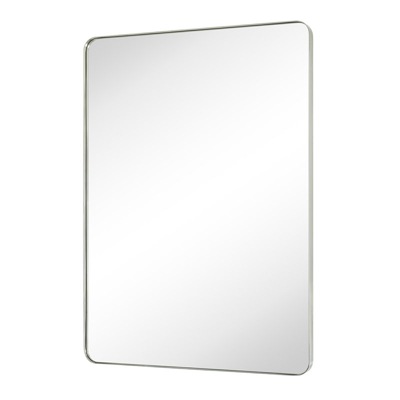 Miroir de salle de bain Javeion, Nickel brossé, 48 po x 36 po