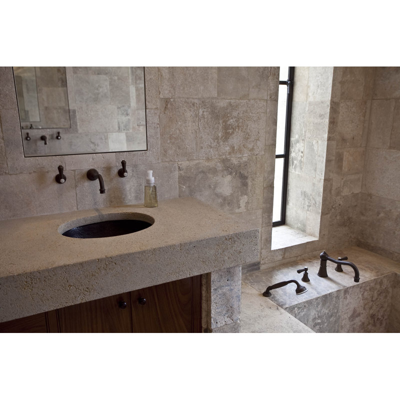 Georgian Era Wall Mounted Bathroom Faucet, English Gold