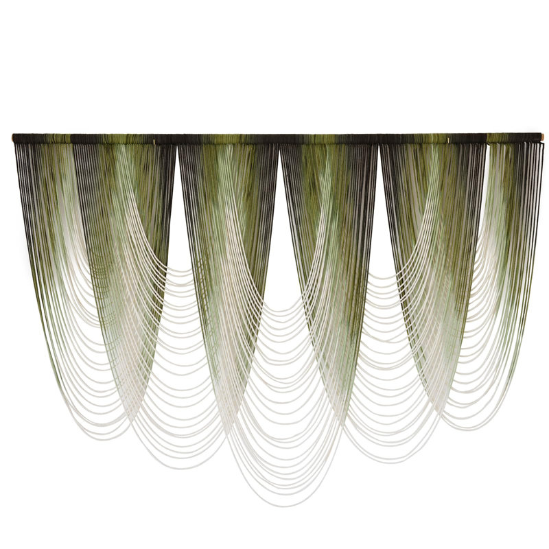 Grande décoration murale macramé macramé en macramé pour salon, art en fibre de bohème pour décoration de bureau l 57 po x L 41 po