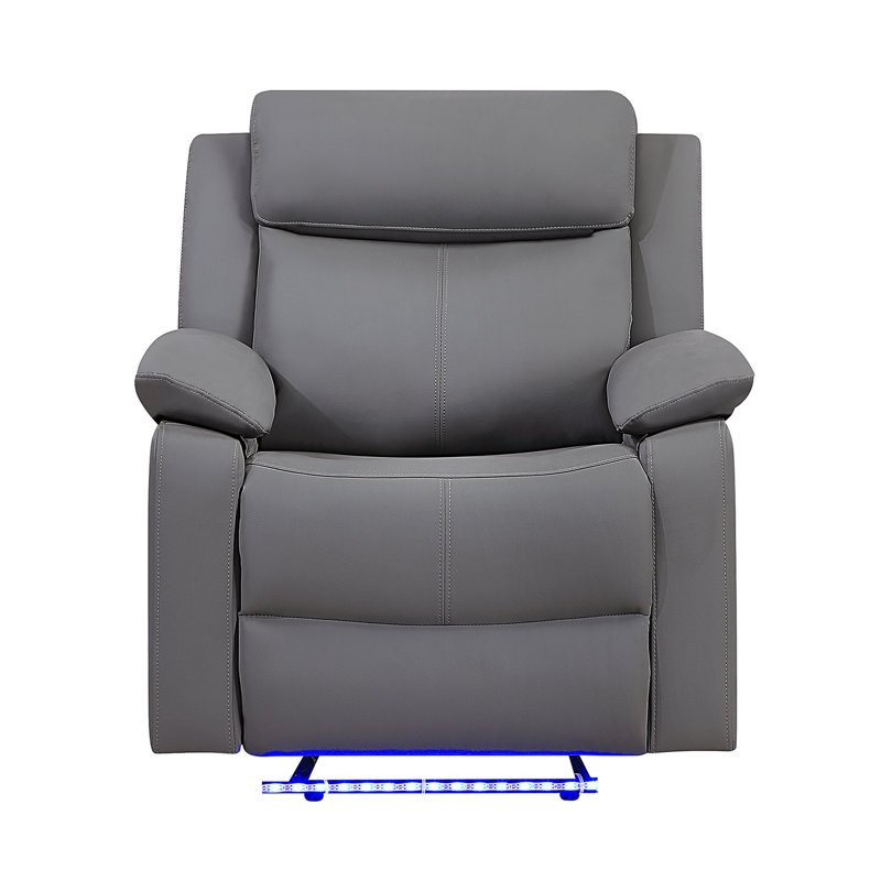 Fauteuil inclinable et oscillant gris à DEL Blanche