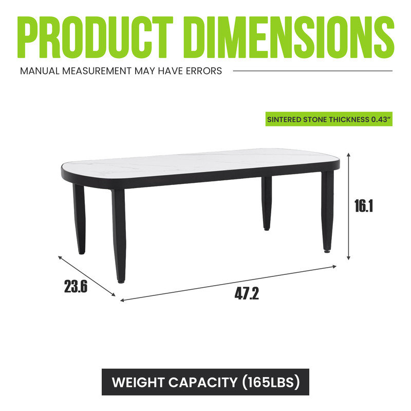 Table basse moderne d'extérieur Elegance Arc