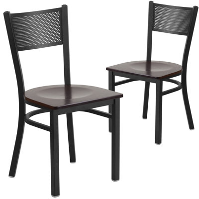 Prompton Hercules Series Grid Back Metal Restaurant Chair