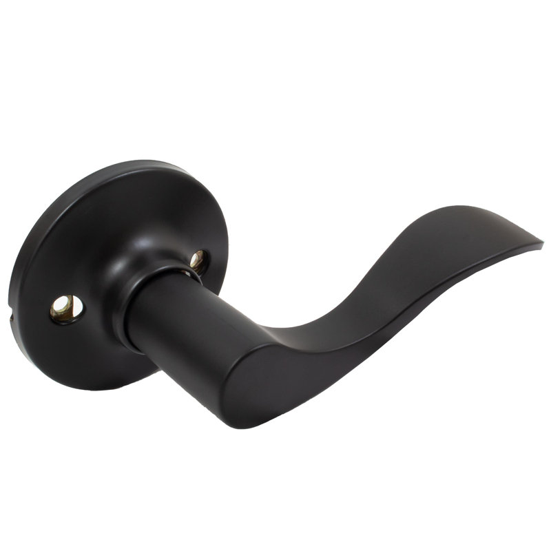 Matte Black Single Dummy Door Lever, Right