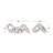 Cosmoliving By Cosmopolitan Set Of 2 Silver Sculpture